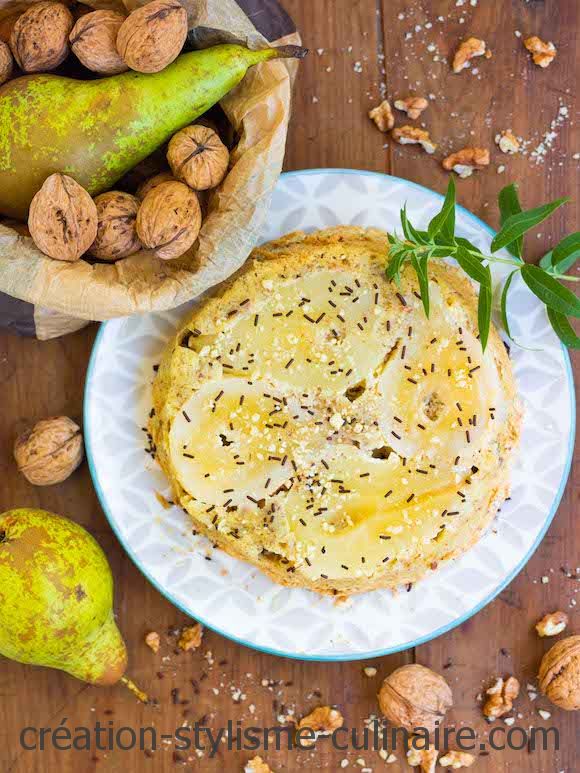 moelleux sans gluten poire noix