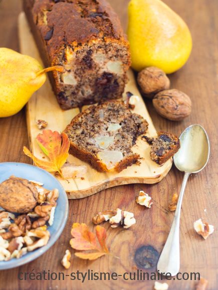 Cake Sans Gluten Poire Sarrasin Noix Pepites De Chocolat